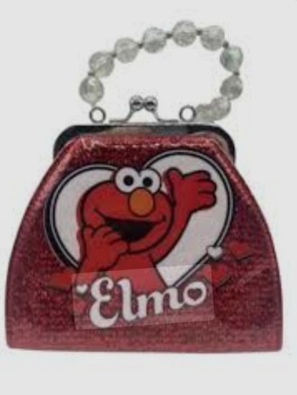 Elmo Red Glitter Mini Purse Charm